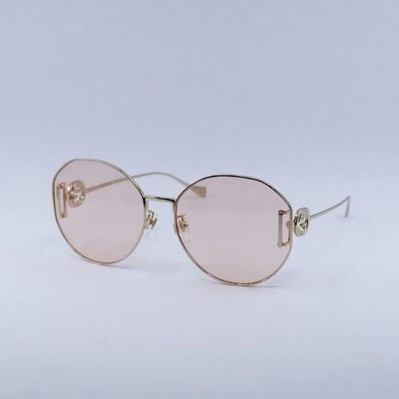 NEW GUCCI GG1206SA 004 GOLD PINK SUNGLASSES - Picture 1 of 10